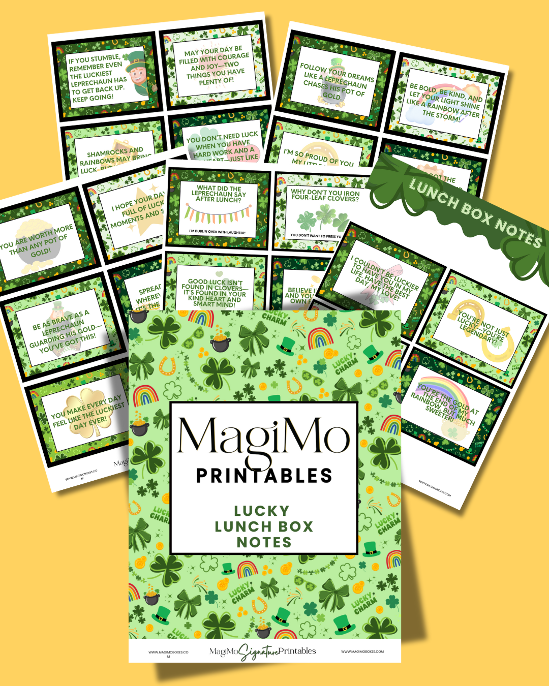 St Patrick's Day - Lucky Lunch Box Printables