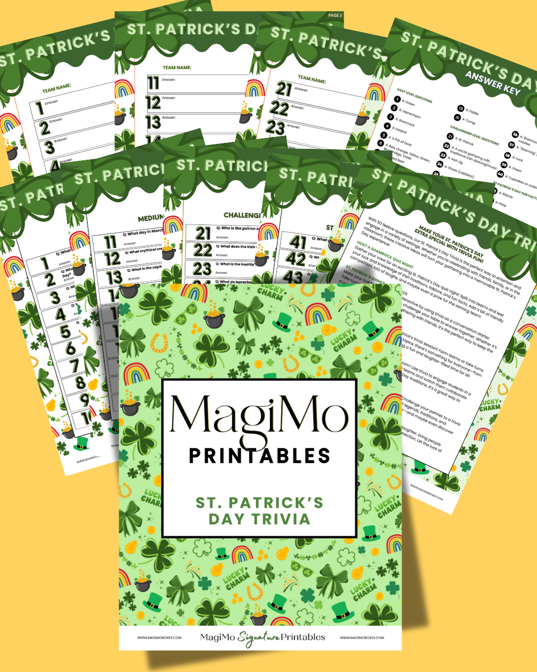 St Patrick's Day Printables - Trivia