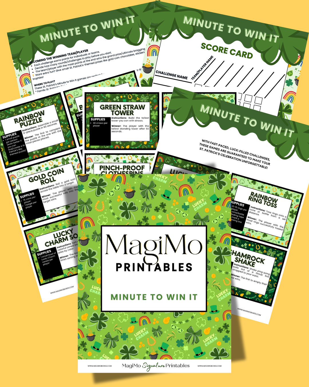 St Patrick's Day Printables - Minute To Win It Game