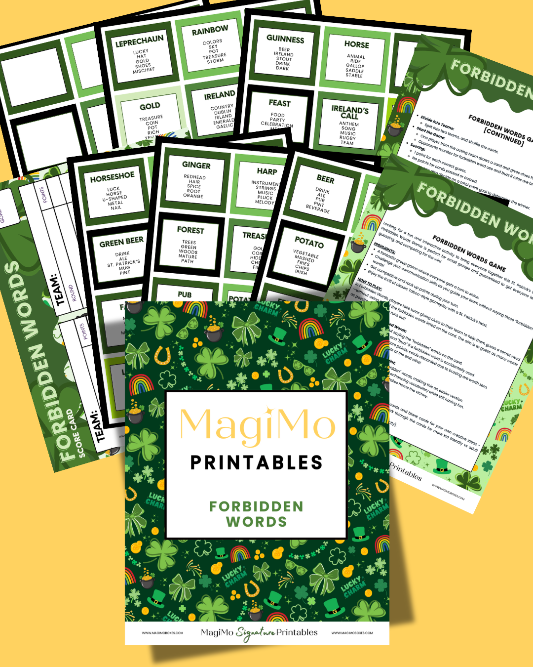 St Patricks Day Printables - Forbidden Words