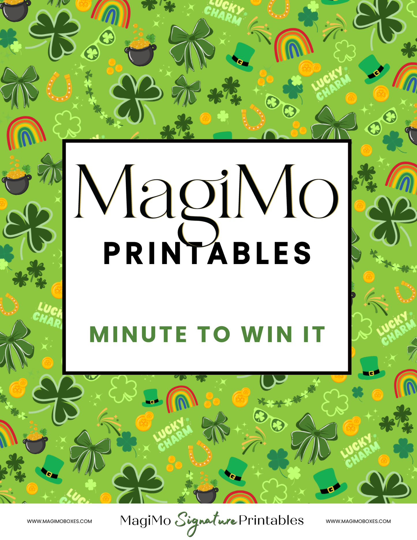 St Patrick's Day Printables - Minute To Win It Game