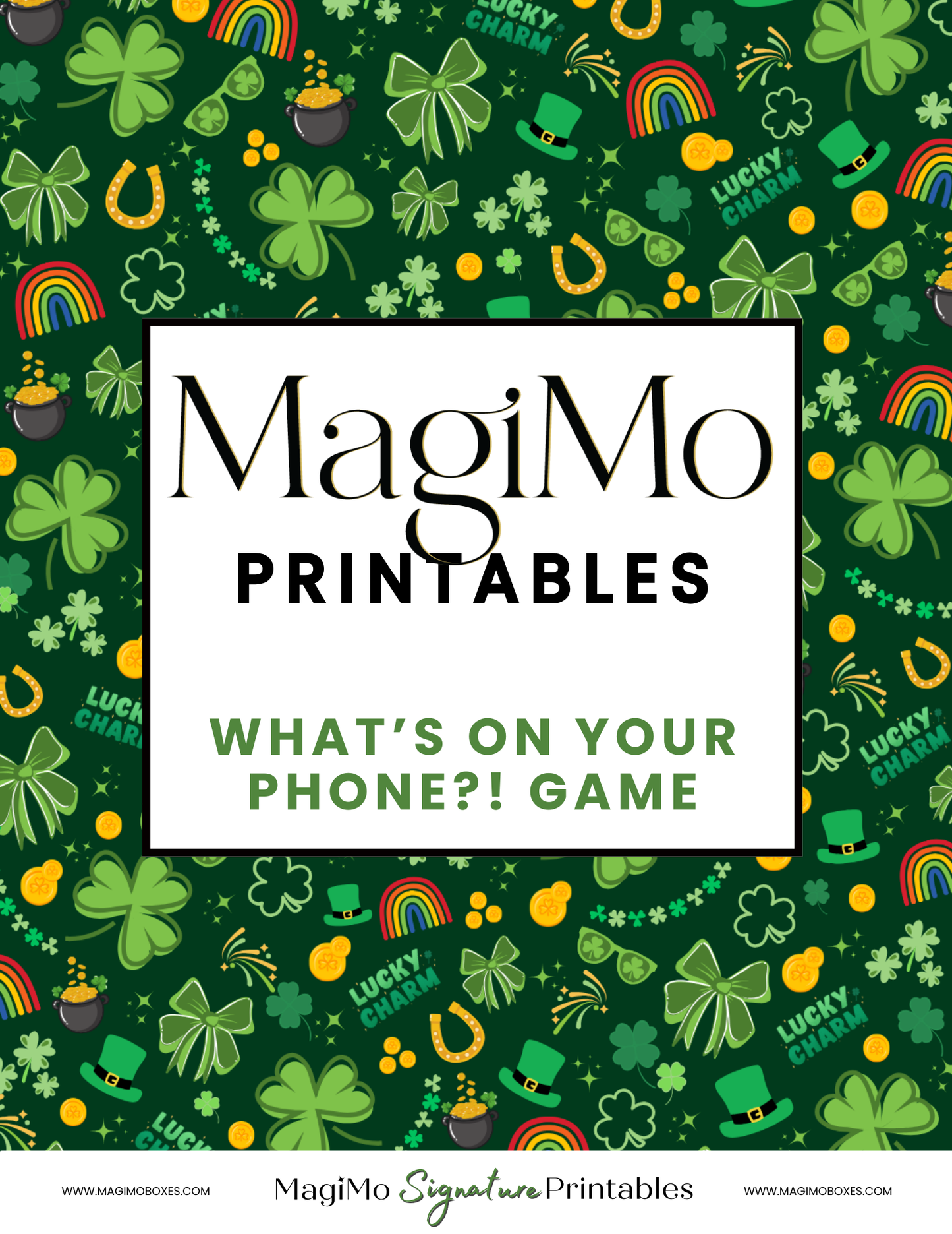 St Patrick's Day Printables - What the Phone!? Game