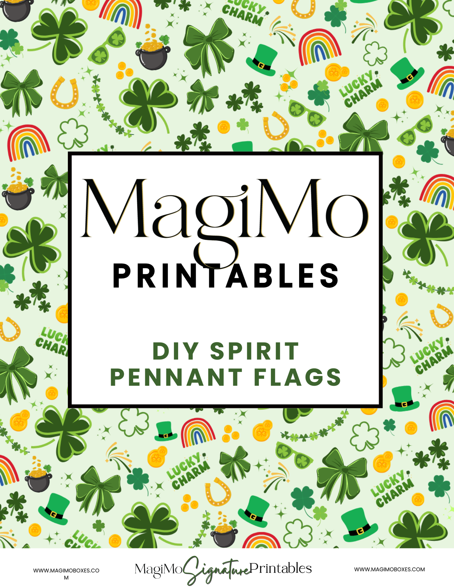 St Patricks Day Printables - DIY Spirit Pennant Flags