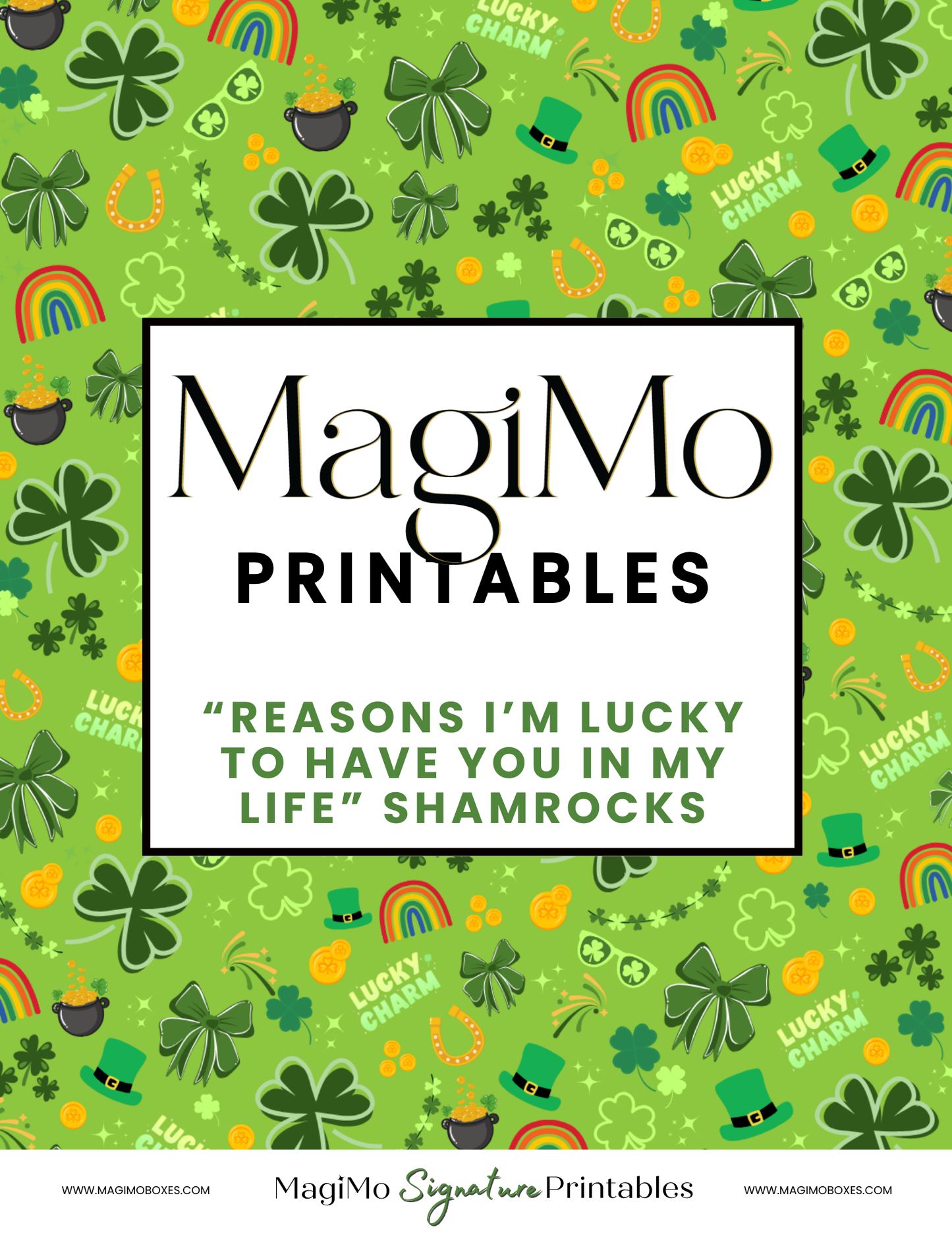 St. Patrick's Day Printables - Reasons I'm Lucky to Have You