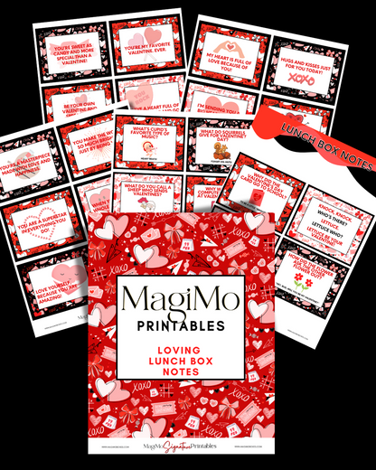 Valentine's Day - MagiMo Printables - Lunch Notes [Printable - Digital File]