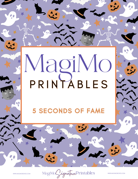 Halloween - MagiMo Printables - 5-Seconds-Of-Fame Game [Digital File]