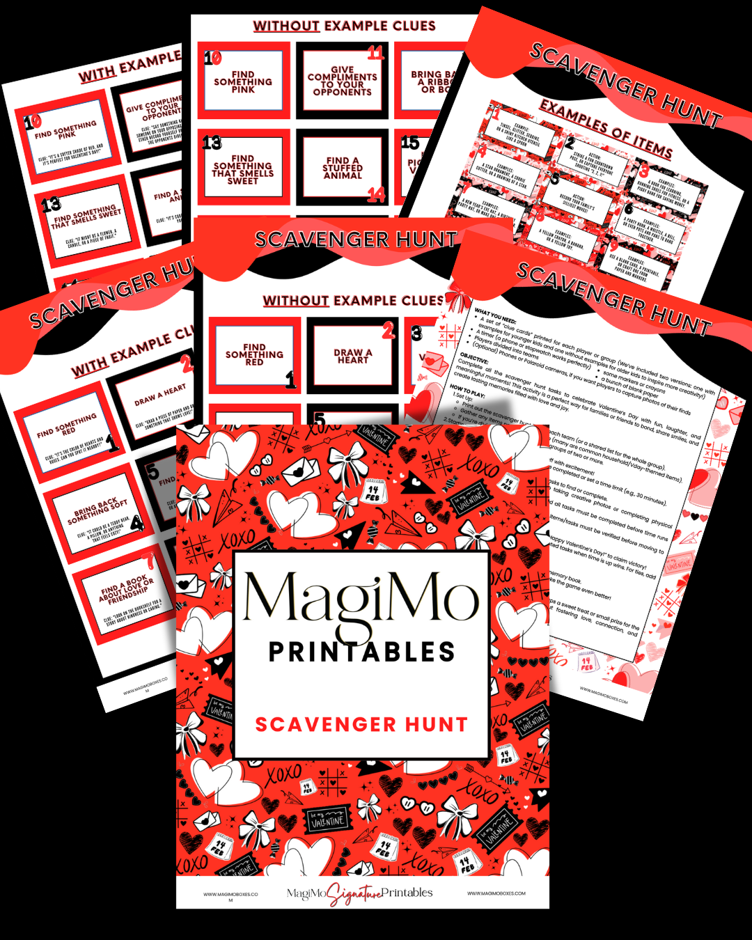 Valentine's Day - MagiMo Printables - Scavenger Hunt [Printable - Digital File]