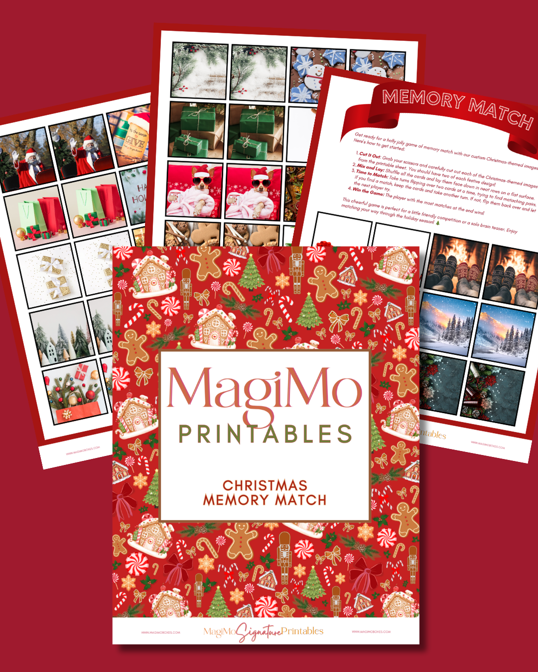 14. Christmas Holiday Memory Match Game [Printable - Digital File]