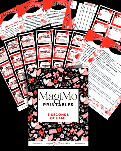 Valentine's Day - MagiMo Printables - 5-Seconds-Of-Fame Game [Digital File]