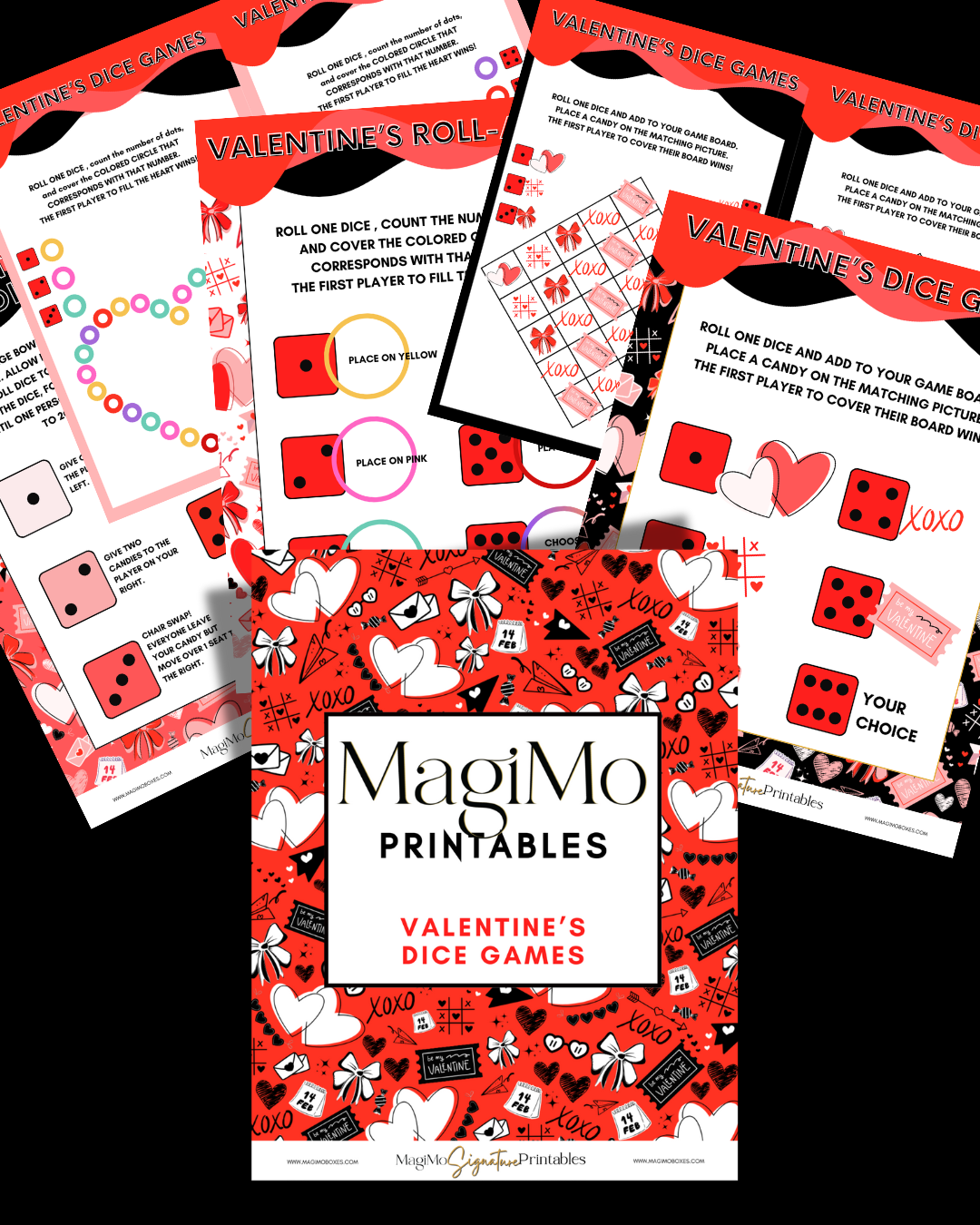 Valentine's Day - MagiMo Printables - Dice Game [Printable - Digital File]