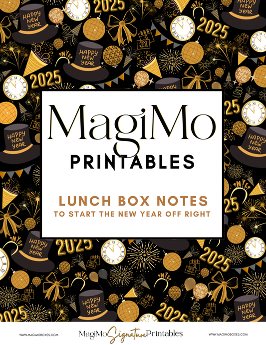 New Year's - MagiMo Printables - Lunch Notes [Printable - Digital File]