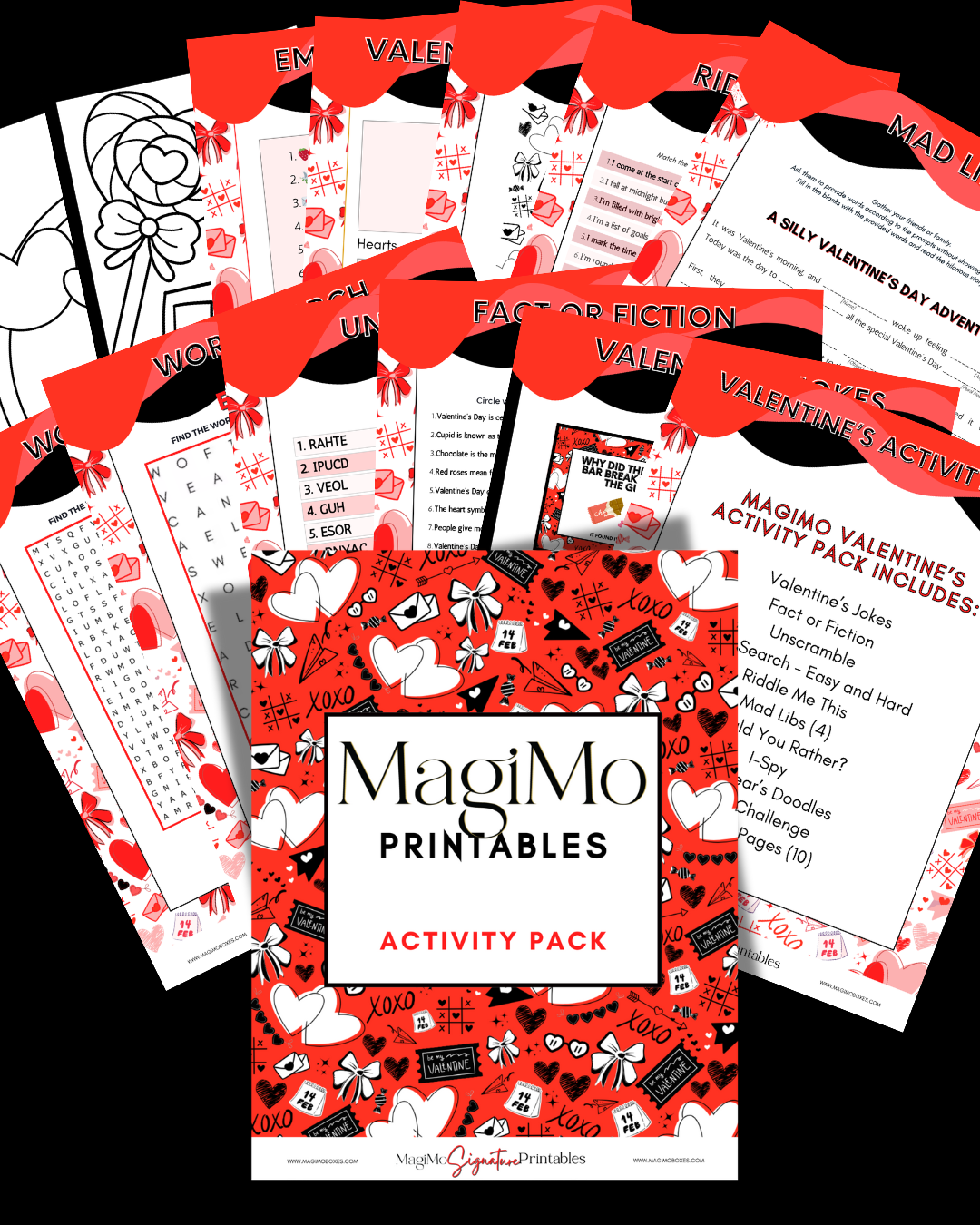 Valentine's Day - MagiMo Printables - Activity Pack [Printable - Digital File]