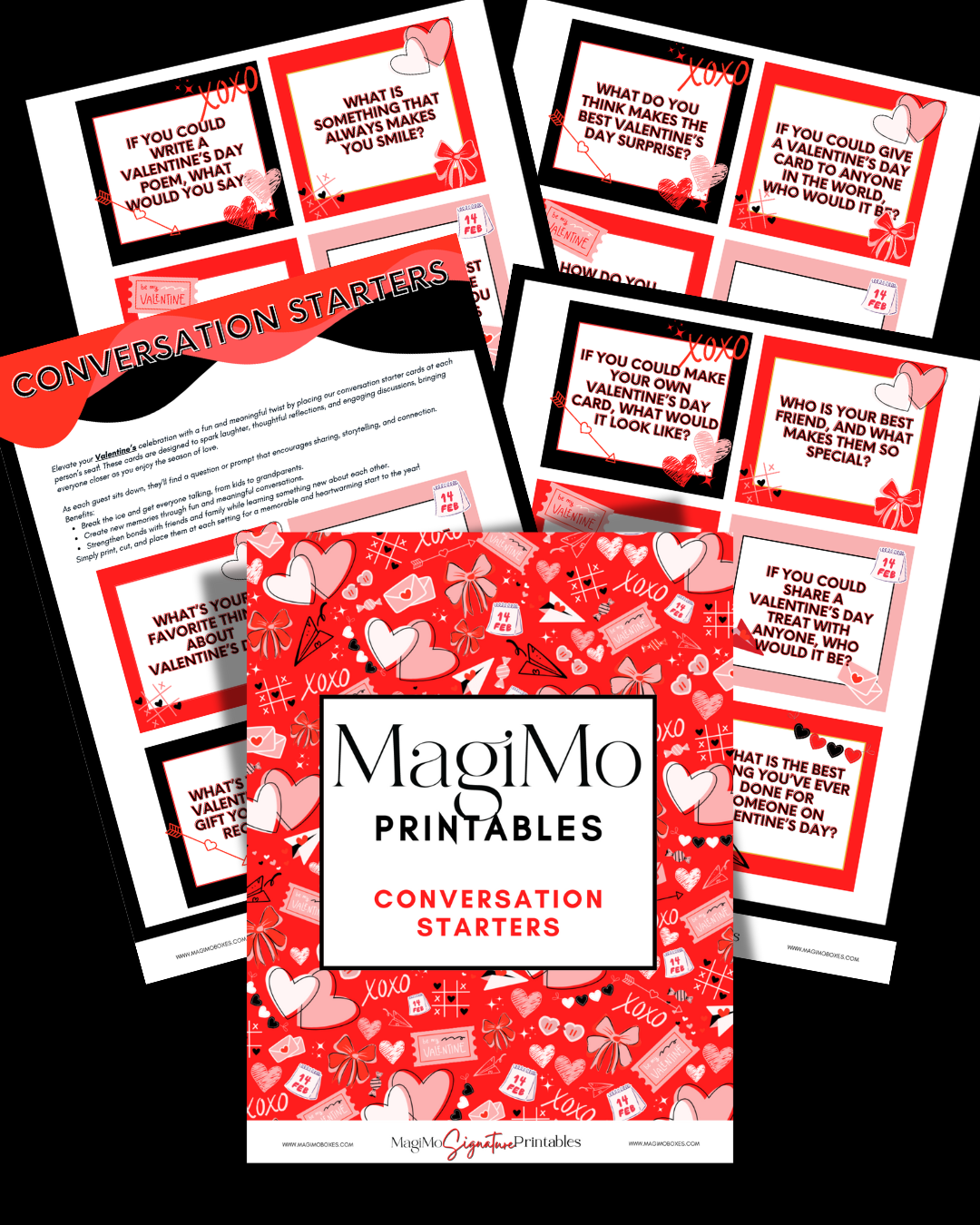 Valentine's Day - MagiMo Printables - Conversation Starters [Printable - Digital File]