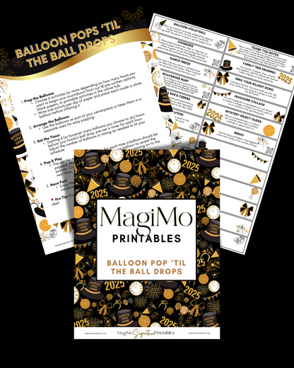 New Years - MagiMo Printables - Balloon Pop Til The Ball Drops [Printable - Digital File]