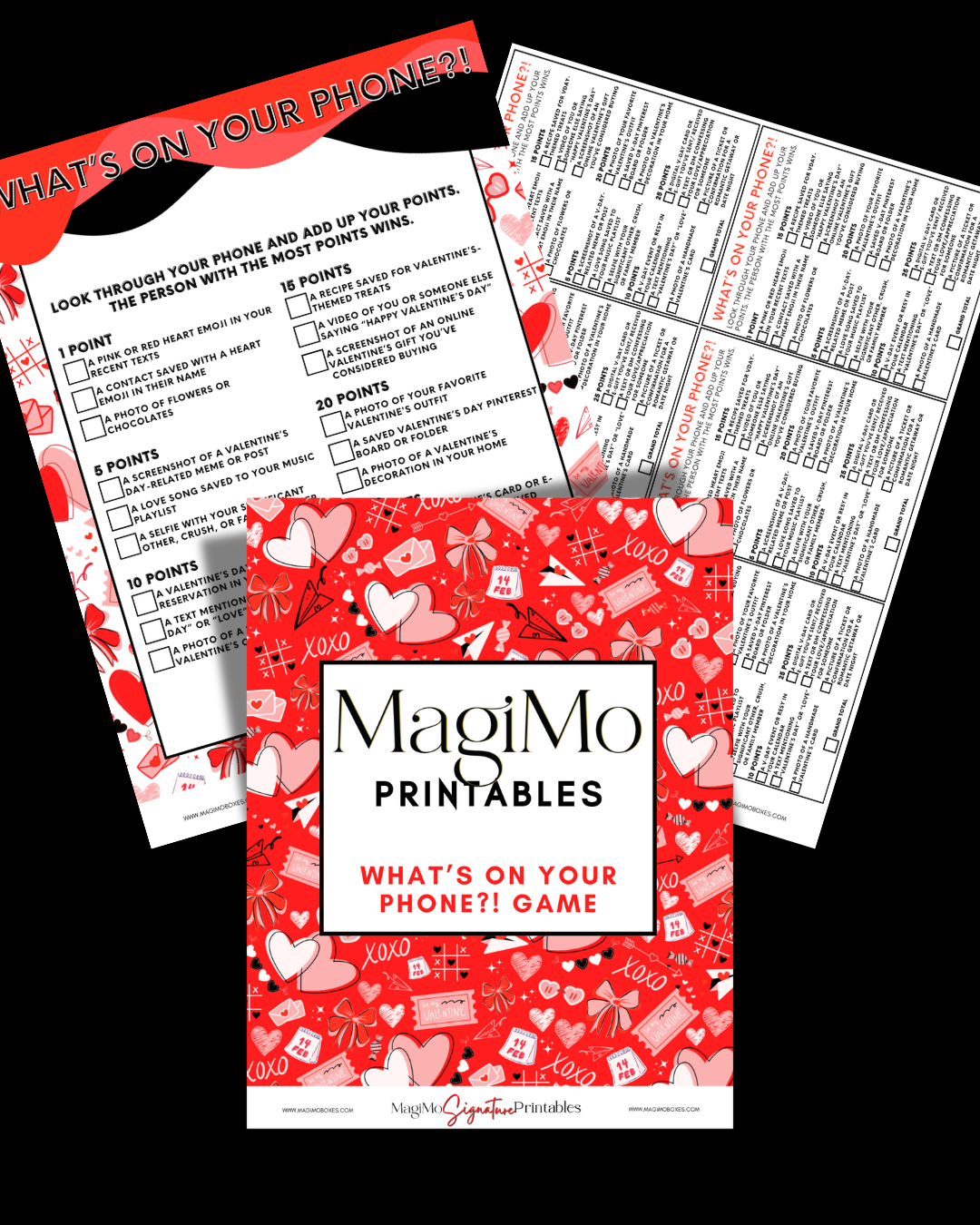 Valentine's Day - MagiMo Printables - What The Phone?!? Game [Printable - Digital File]