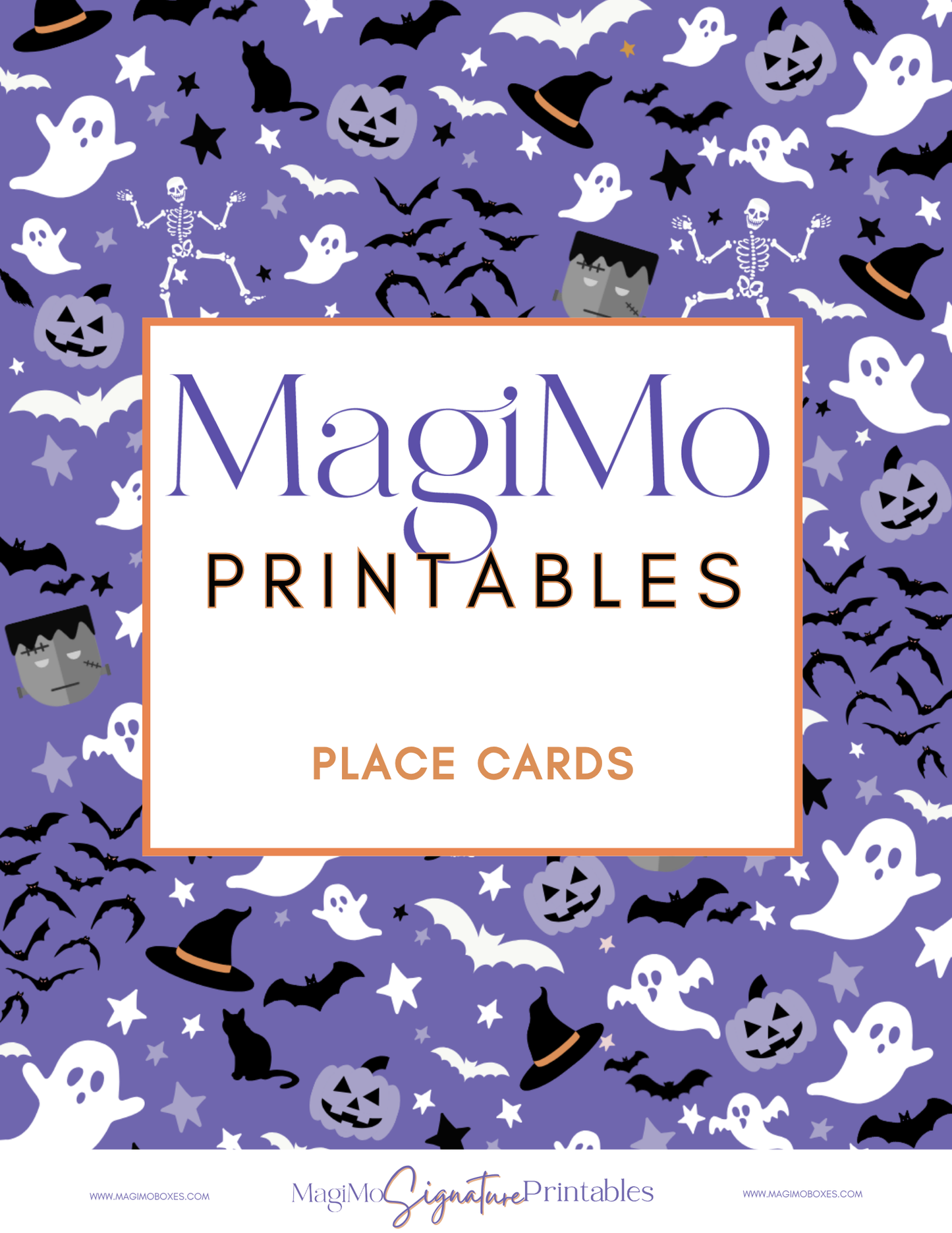 Halloween Food & Drink Tent Cards & Table Place Cards [Printable - Digital File]