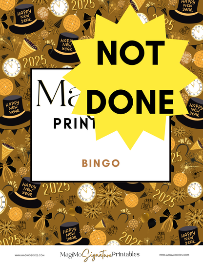 New Years - MagiMo Printables - Bingo [Printable - Digital File]