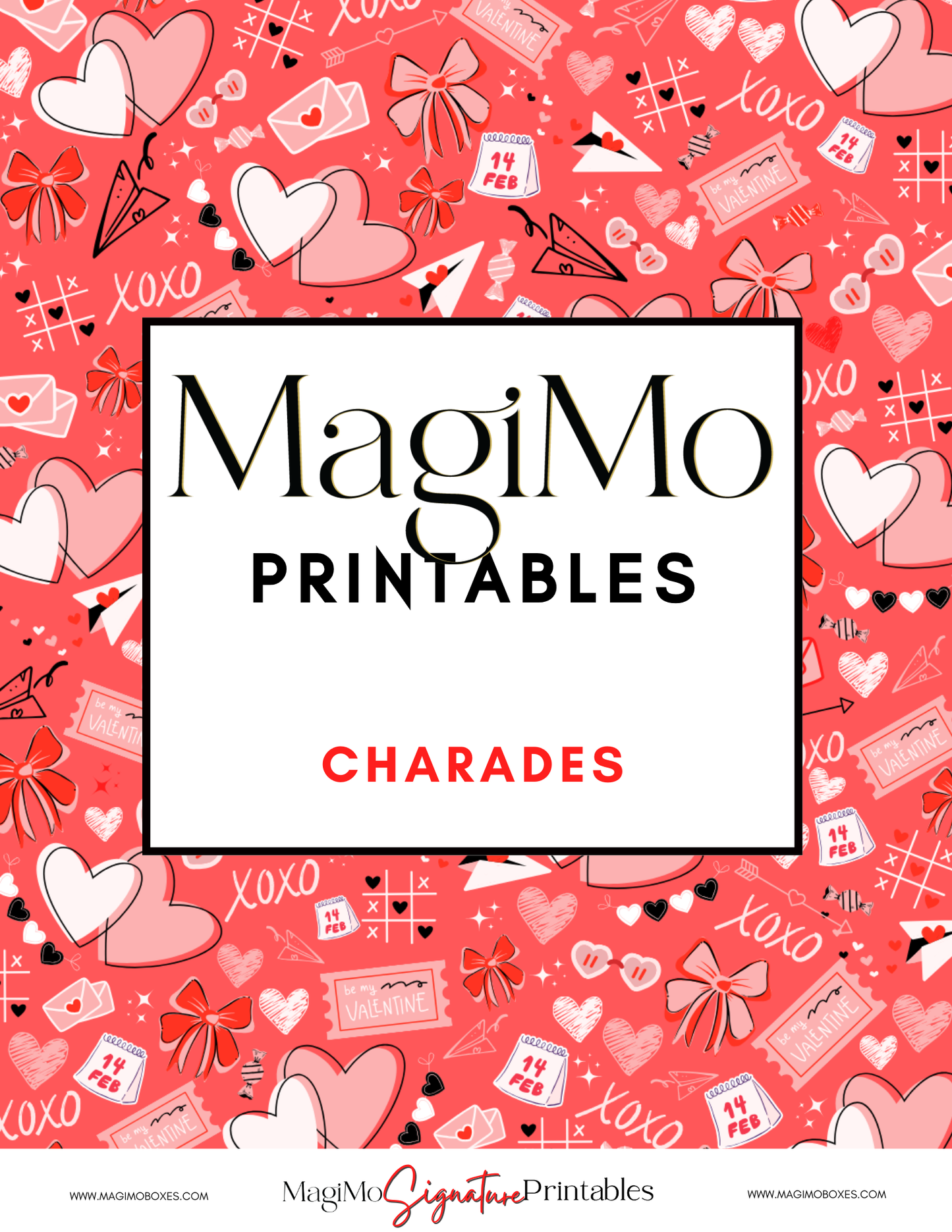 Valentine's Day - MagiMo Printables - Charades Game [Printable-Digital File]