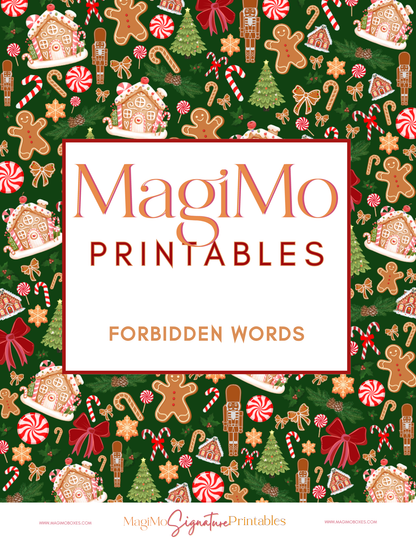 21. Christmas Holiday Forbidden Words [Printable-Digital File]