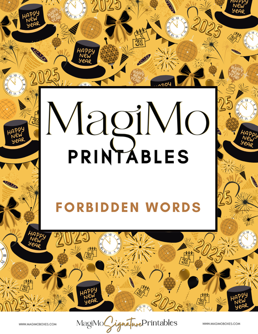 New Year's - MagiMo Printables - Forbidden Words [Printable-Digital File]