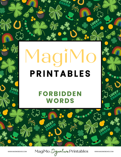 St Patricks Day Printables - Forbidden Words