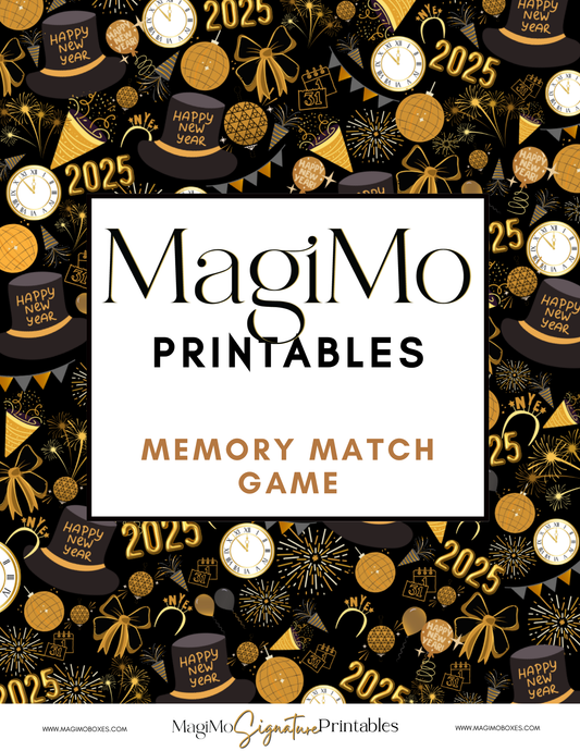 New Year's - MagiMo Printable - Memory Match Game [Printable - Digital File]