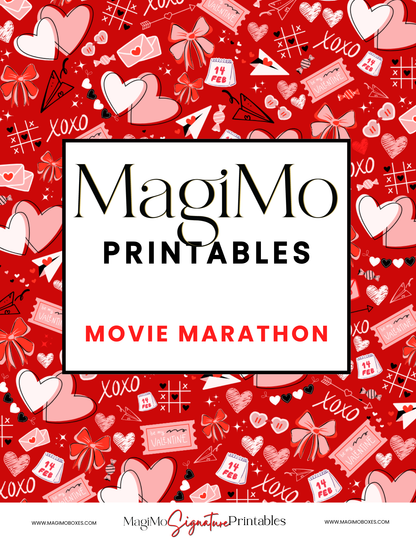 Valentine's Day - MagiMo Printable - Movie Marathon [Printable - Digital File]