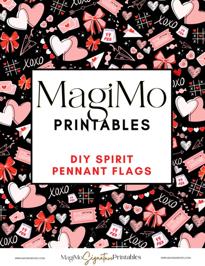 Valentine's Day - MagiMo Printables - DIY Spirit Pennants [Printable - Digital File]