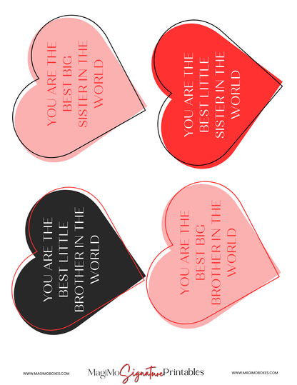 Valentine's Day - MagiMo Printable - Things I Love About You hearts [Printable - Digital File]