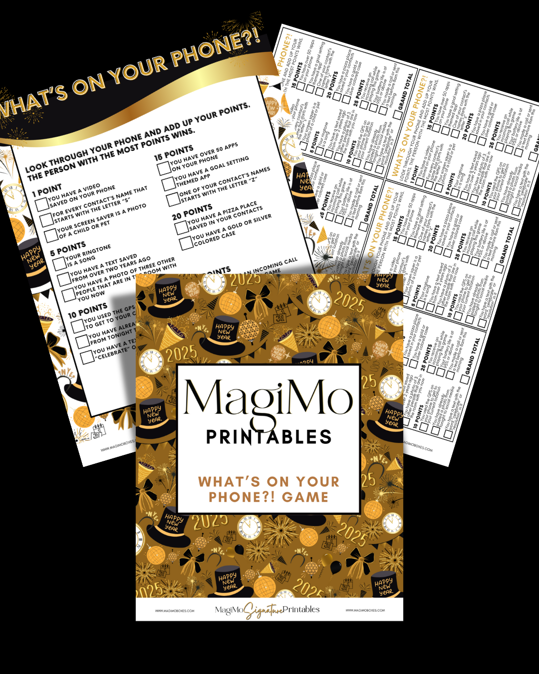 New Years - MagiMo Printables - What The Phone?!? Game [Printable - Digital File]