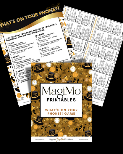 New Years - MagiMo Printables - What The Phone?!? Game [Printable - Digital File]